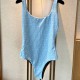 Fendi Reversible One-Piece Swimsuit Blue Fendi Reversible One-Piece Swimsuit Blue