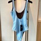 Fendi Reversible One-Piece Swimsuit Blue Fendi Reversible One-Piece Swimsuit Blue