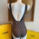 Fendi One-Piece Swimsuit Zucca FF Brown Fendi One-Piece Swimsuit Zucca FF Brown