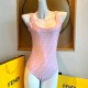 Fendi Reversible One-Piece Swimsuit Pink Fendi Reversible One-Piece Swimsuit Pink