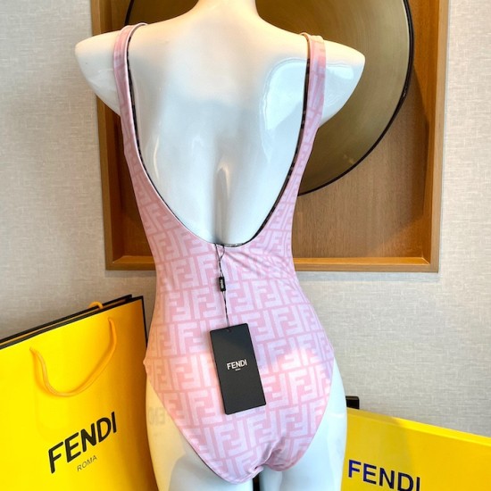 Fendi Reversible One-Piece Swimsuit Pink Fendi Reversible One-Piece Swimsuit Pink