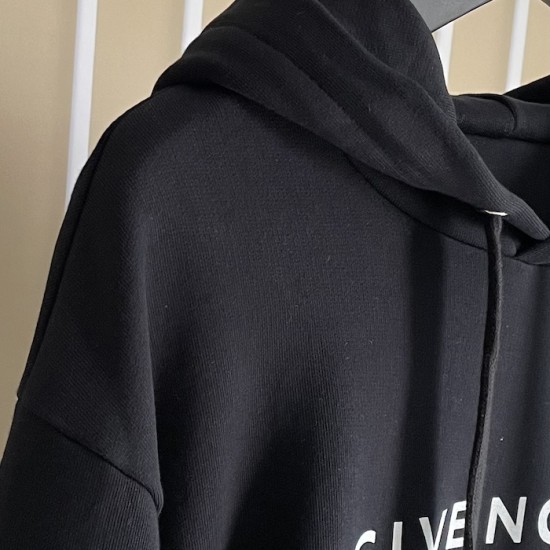 Givenchy Archetype slim fit hoodie in fleece black Givenchy Archetype slim fit hoodie in fleece black