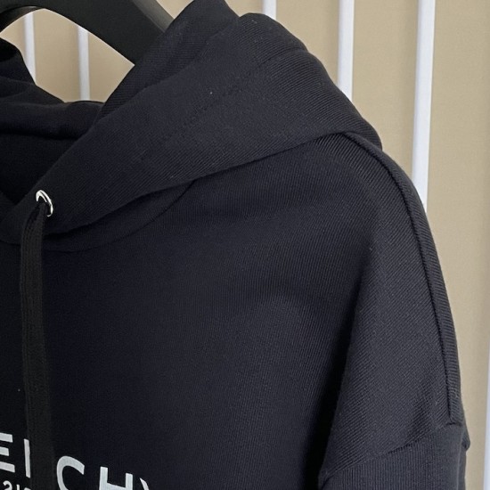 Givenchy Archetype slim fit hoodie in fleece black Givenchy Archetype slim fit hoodie in fleece black