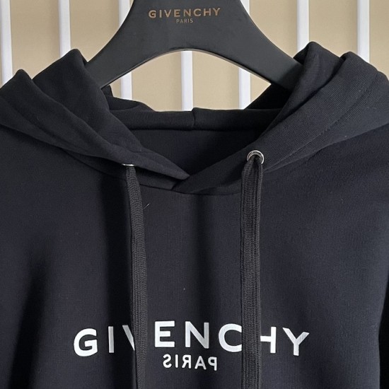 Givenchy Archetype slim fit hoodie in fleece black Givenchy Archetype slim fit hoodie in fleece black