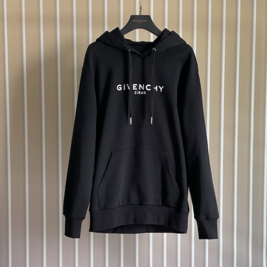 Givenchy Archetype slim fit hoodie in fleece black Givenchy Archetype slim fit hoodie in fleece black