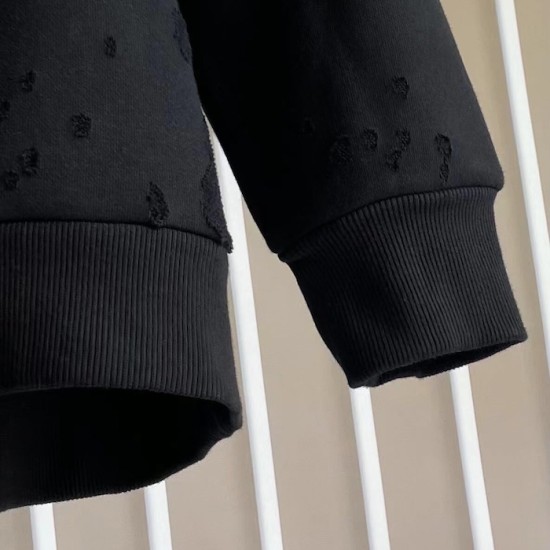 Givenchy Paris Distressed Oversized Hoodie Black Givenchy Paris Distressed Oversized Hoodie Black