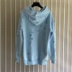 Givenchy Paris Distressed Oversized Hoodie Blue Givenchy Paris Distressed Oversized Hoodie Blue
