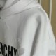 Givenchy Paris Distressed Oversized Hoodie White Givenchy Paris Distressed Oversized Hoodie White