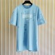 Givenchy Paris Distressed Oversized T Shirt Blue Givenchy Paris Distressed Oversized T Shirt Blue