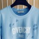 Givenchy Paris Distressed Oversized T Shirt Blue Givenchy Paris Distressed Oversized T Shirt Blue