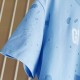 Givenchy Paris Distressed Oversized T Shirt Blue Givenchy Paris Distressed Oversized T Shirt Blue