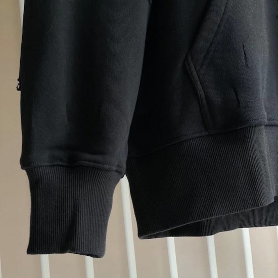 Givenchy Hoodie in fleece with destroyed effect black Givenchy Hoodie in fleece with destroyed effect black