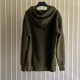 Givenchy Hoodie in fleece with destroyed effect green Givenchy Hoodie in fleece with destroyed effect green