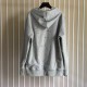 Givenchy Hoodie in fleece with destroyed effect grey Givenchy Hoodie in fleece with destroyed effect grey