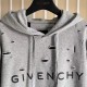 Givenchy Hoodie in fleece with destroyed effect grey Givenchy Hoodie in fleece with destroyed effect grey