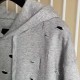 Givenchy Hoodie in fleece with destroyed effect grey Givenchy Hoodie in fleece with destroyed effect grey