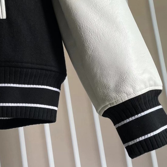 Givenchy Varsity Jacket in Wool and Leather Black Givenchy Varsity Jacket in Wool and Leather Black