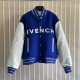 Givenchy Varsity Jacket in Wool and Leather Blue Givenchy Varsity Jacket in Wool and Leather Blue
