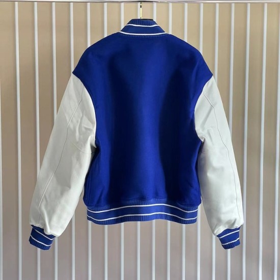 Givenchy Varsity Jacket in Wool and Leather Blue Givenchy Varsity Jacket in Wool and Leather Blue