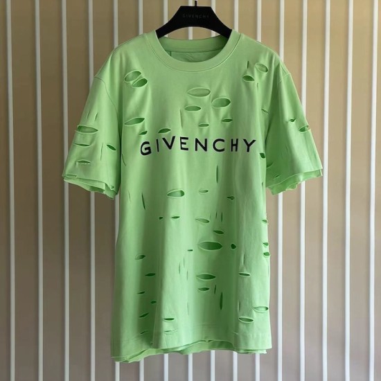 Givenchy Destroyed Layered Oversized T shirt Green Givenchy Destroyed Layered Oversized T shirt Green