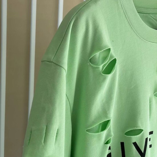 Givenchy Destroyed Layered Oversized T shirt Green Givenchy Destroyed Layered Oversized T shirt Green