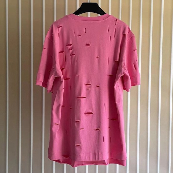 Givenchy Destroyed Layered Oversized T shirt Rose Givenchy Destroyed Layered Oversized T shirt Rose