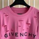 Givenchy Destroyed Layered Oversized T shirt Rose Givenchy Destroyed Layered Oversized T shirt Rose