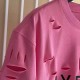 Givenchy Destroyed Layered Oversized T shirt Rose Givenchy Destroyed Layered Oversized T shirt Rose