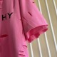 Givenchy Destroyed Layered Oversized T shirt Rose Givenchy Destroyed Layered Oversized T shirt Rose