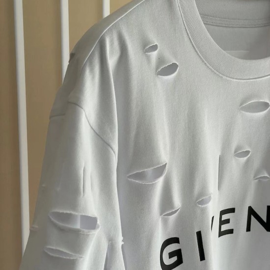 Givenchy Destroyed Layered Oversized T shirt White Givenchy Destroyed Layered Oversized T shirt White