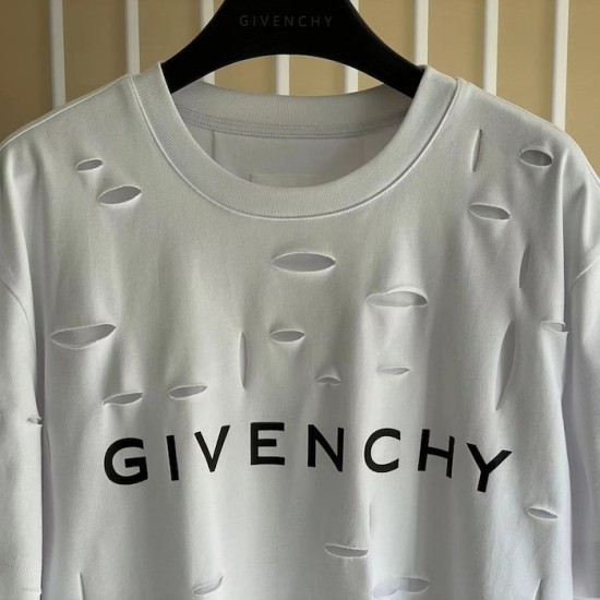 Givenchy Destroyed Layered Oversized T shirt White Givenchy Destroyed Layered Oversized T shirt White