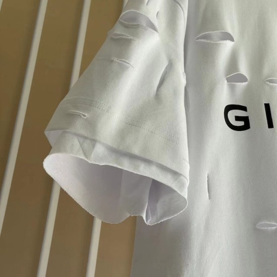 Givenchy Destroyed Layered Oversized T shirt White Givenchy Destroyed Layered Oversized T shirt White