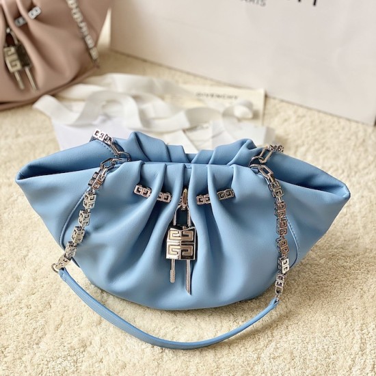 Givenchy Mini Kenny Neo bag in leather Blue Givenchy Mini Kenny Neo bag in leather Blue