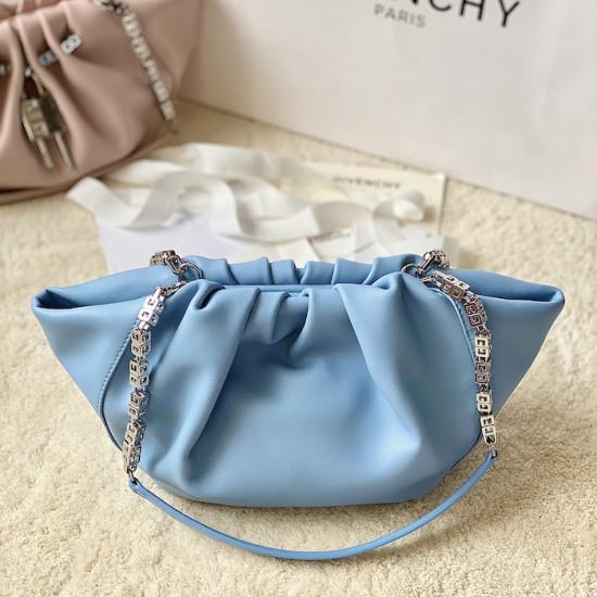 Givenchy Mini Kenny Neo bag in leather Blue Givenchy Mini Kenny Neo bag in leather Blue
