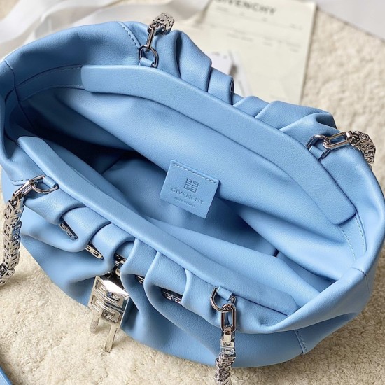 Givenchy Mini Kenny Neo bag in leather Blue Givenchy Mini Kenny Neo bag in leather Blue