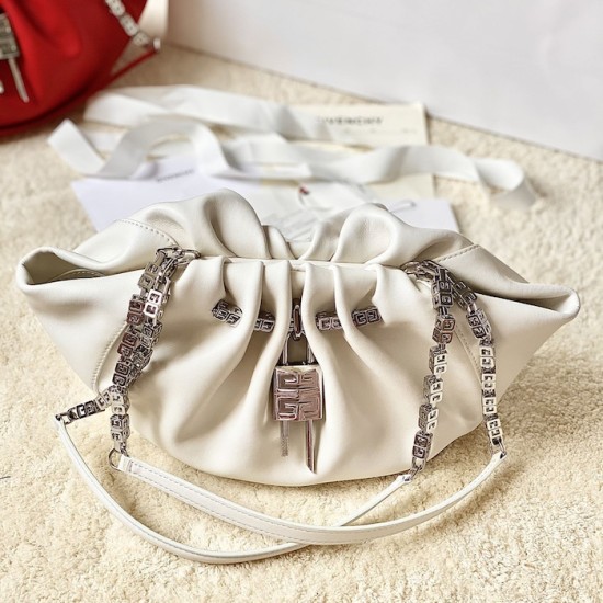 Givenchy Mini Kenny Neo bag in leather Ivory Givenchy Mini Kenny Neo bag in leather Ivory