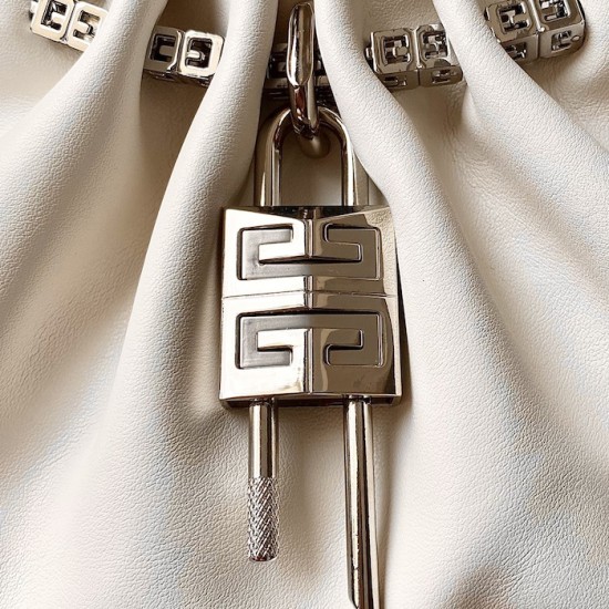 Givenchy Mini Kenny Neo bag in leather Ivory Givenchy Mini Kenny Neo bag in leather Ivory