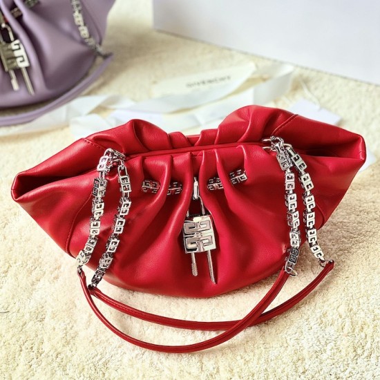 Givenchy Mini Kenny Neo bag in leather Red Givenchy Mini Kenny Neo bag in leather Red
