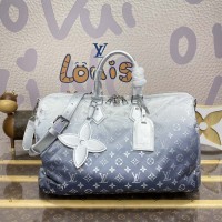 Louis Vuitton Frost Gradient Silver Keepall Bandoulière 45 M12067