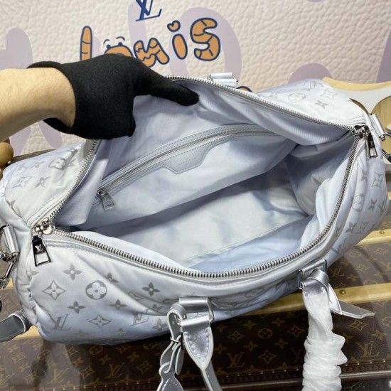 Louis Vuitton Frost Gradient Silver Keepall Bandoulière 45 M12067 Louis Vuitton Frost Gradient Silver Keepall Bandoulière 45 M12067