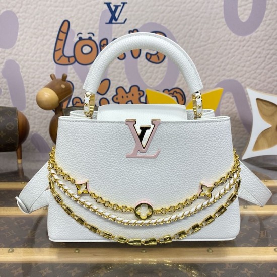 Louis Vuitton Capucines BB White M12279 Louis Vuitton Capucines BB White M12279