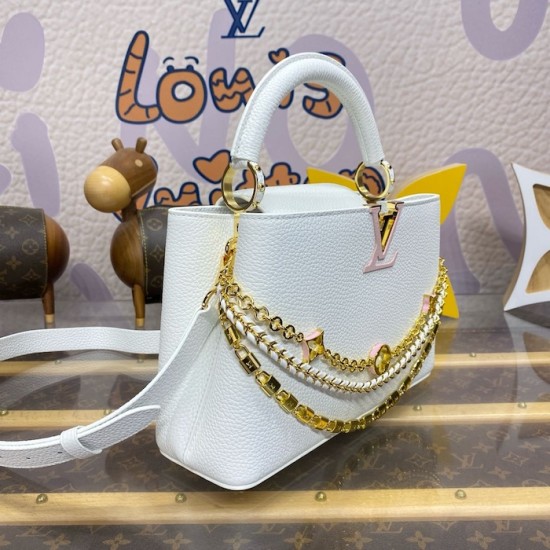 Louis Vuitton Capucines BB White M12279 Louis Vuitton Capucines BB White M12279