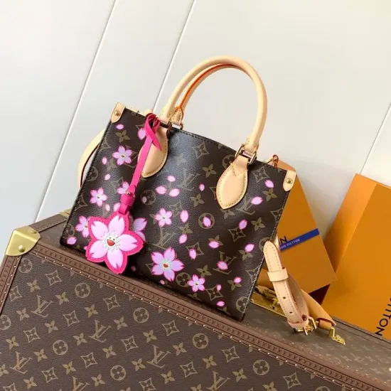 LV x TM Replica OnTheGo PM Tote - Premium Luxury Dupe Replica LV x TM OnTheGo PM Tote - Collab Monogram Design