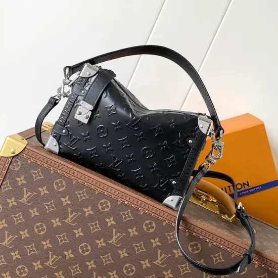 Replica LV-Style Side Trunk MM - Premium Crossbody Dupe Replica LV-Inspired Side Trunk MM Crossbody Bag - Iconic Geometric Desig