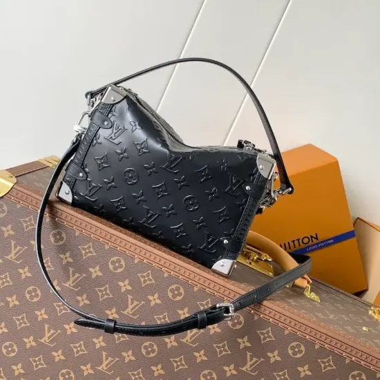 Replica LV-Style Side Trunk MM - Premium Crossbody Dupe Replica LV-Inspired Side Trunk MM Crossbody Bag - Iconic Geometric Desig