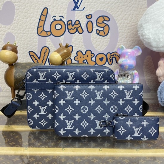 Louis Vuitton Monogram Shadow Trio Messenger M24753 Louis Vuitton Monogram Shadow Trio Messenger M24753