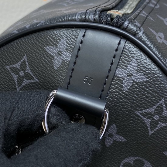 Louis Vuitton Monogram Eclipse Keepall Bandoulière 55 M40605 Louis Vuitton Monogram Eclipse Keepall Bandoulière 55 M40605