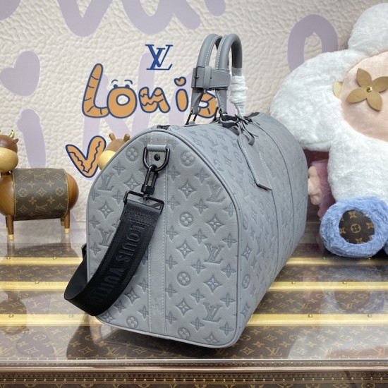 Louis Vuitton Monogram Shadow Keepall Bandoulière 50 M46117 Louis Vuitton Monogram Shadow Keepall Bandoulière 50 M46117