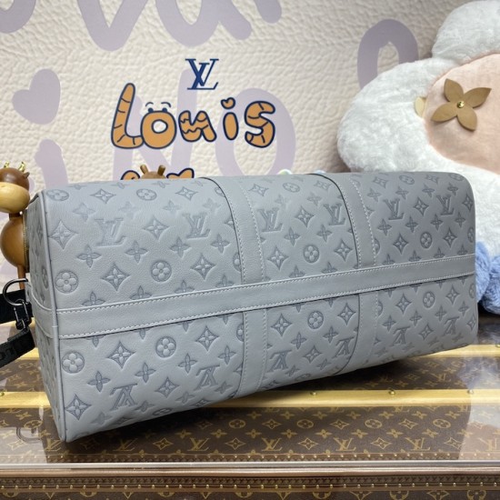 Louis Vuitton Monogram Shadow Keepall Bandoulière 50 M46117 Louis Vuitton Monogram Shadow Keepall Bandoulière 50 M46117