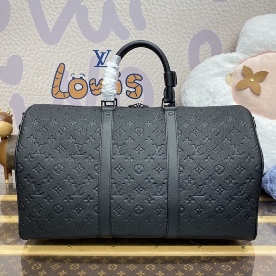 Louis Vuitton Taurillon Monogram Leather Keepall Bandoulière 50 M59025 Louis Vuitton Taurillon Monogram Leather Keepall Bandoulière 50 M59025